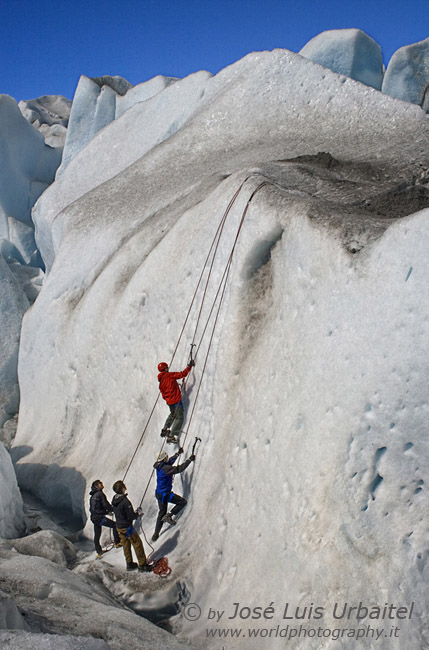 Escalada al glaciar